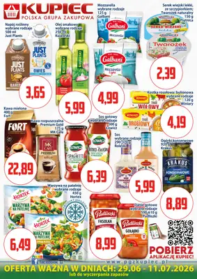 Kupiec - gazetka promocyjna Oferta plakatowa od poniedziałku 29.06 do soboty 11.07