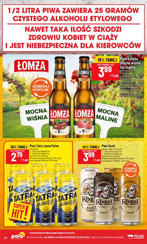 POLOmarket - gazetka promocyjna Gazetka od środy 24.06 do wtorku 30.06 - strona 54