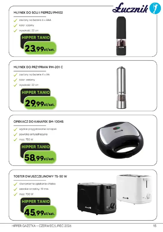 HIPPER.pl - gazetka promocyjna Gazetka od poniedziałku 29.06 do środy 01.07 - strona 15