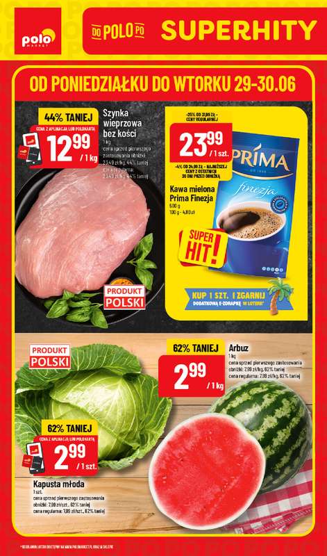 POLOmarket - gazetka promocyjna Super hity od poniedziałku 29.06 do wtorku 30.06