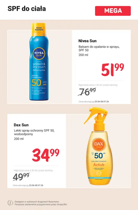 Rossmann - gazetka promocyjna MEGA promocje na pielęgnację! od poniedziałku 29.06 do środy 01.07 - strona 9