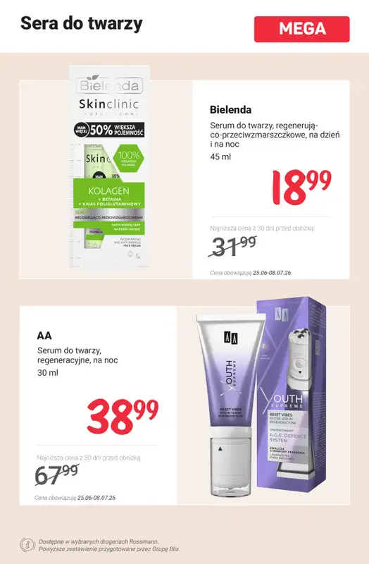 Rossmann - gazetka promocyjna MEGA promocje na pielęgnację! od poniedziałku 29.06 do środy 01.07 - strona 4