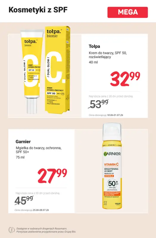 Rossmann - gazetka promocyjna MEGA promocje na pielęgnację! od poniedziałku 29.06 do środy 01.07 - strona 2