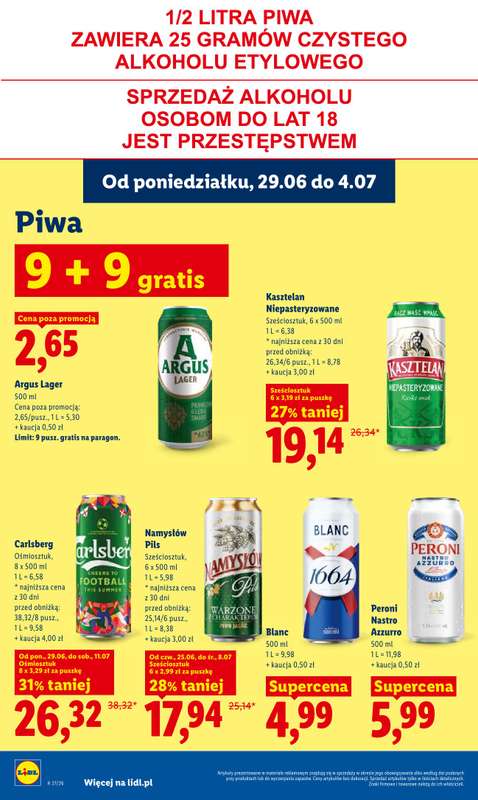 Lidl - gazetka promocyjna Oferta od poniedziałku od poniedziałku 29.06 do środy 01.07 - strona 66