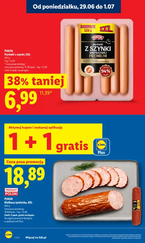 Lidl - gazetka promocyjna Oferta od poniedziałku od poniedziałku 29.06 do środy 01.07 - strona 6