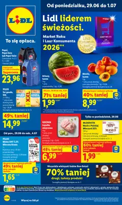Lidl - gazetka promocyjna Oferta od poniedziałku od poniedziałku 29.06 do środy 01.07
