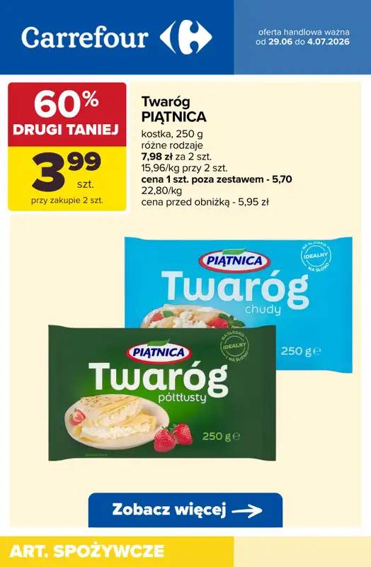 Carrefour - gazetka promocyjna Produkty na kanapki od poniedziałku 29.06 do soboty 04.07 - strona 9