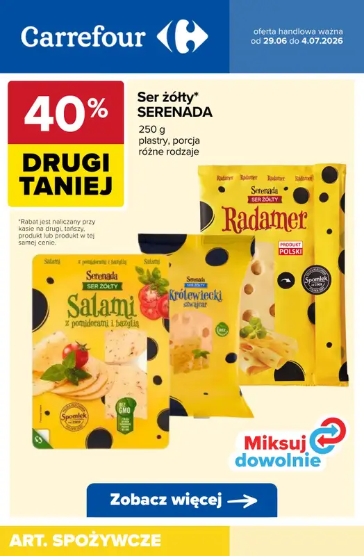 Carrefour - gazetka promocyjna Produkty na kanapki od poniedziałku 29.06 do soboty 04.07 - strona 8