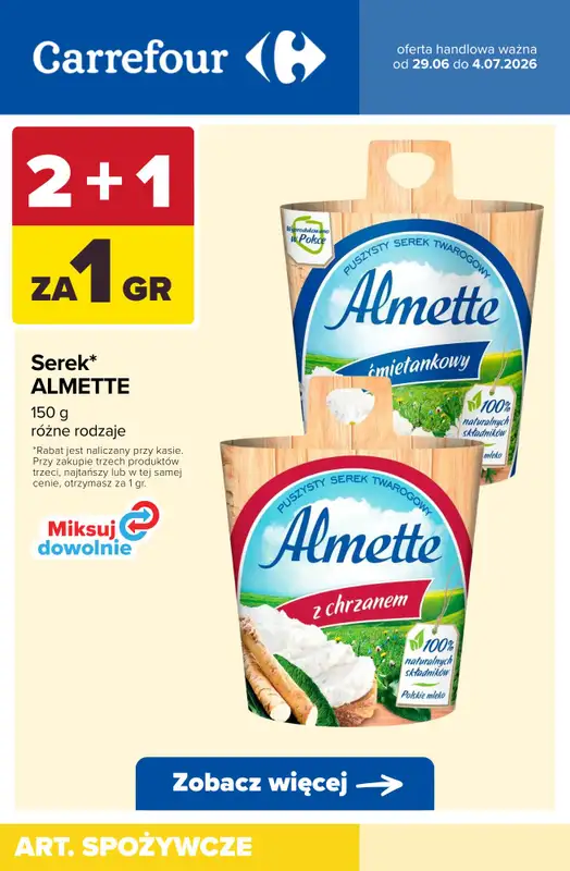 Carrefour - gazetka promocyjna Produkty na kanapki od poniedziałku 29.06 do soboty 04.07 - strona 5