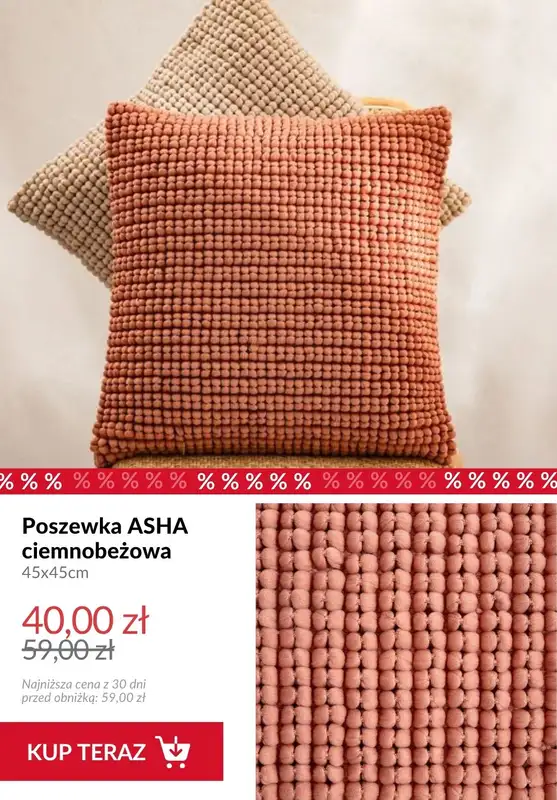 Homla - gazetka promocyjna Do -50% tekstylia do salonu od poniedziałku 29.06  - strona 7