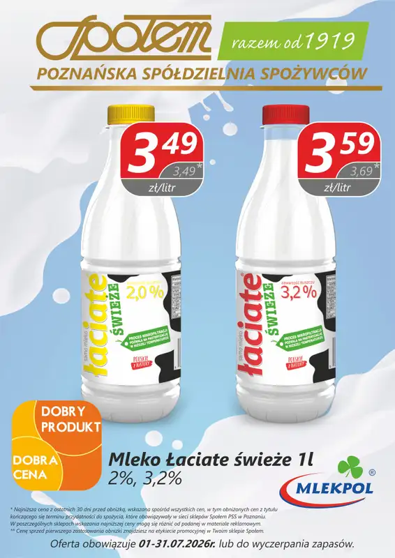 Społem - Blisko i Korzystnie - gazetka promocyjna Plakaty promocyjne PSS Poznań od środy 01.07 do piątku 31.07 - strona 3