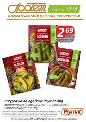Społem - Blisko i Korzystnie - gazetka promocyjna Plakaty promocyjne PSS Poznań od środy 01.07 do piątku 31.07