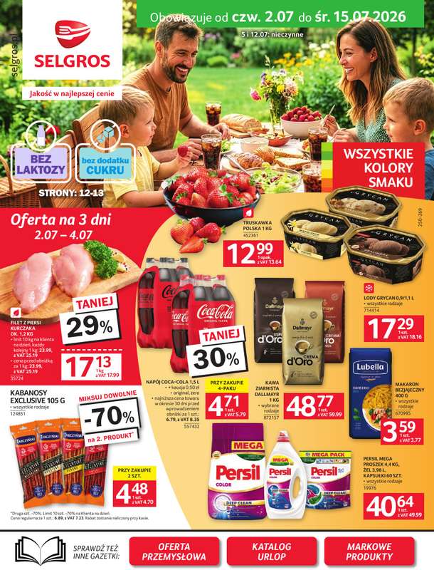 Selgros - gazetka promocyjna Oferta spożywcza od czwartku 02.07 do środy 15.07