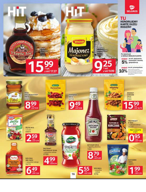 Selgros - gazetka promocyjna Oferta spożywcza od czwartku 02.07 do środy 15.07 - strona 16