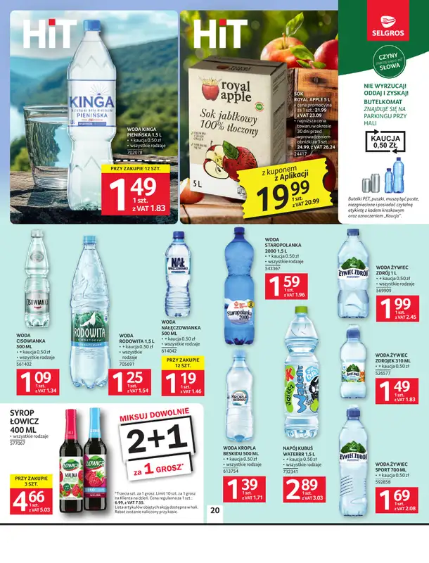 Selgros - gazetka promocyjna Oferta spożywcza od czwartku 02.07 do środy 15.07 - strona 20