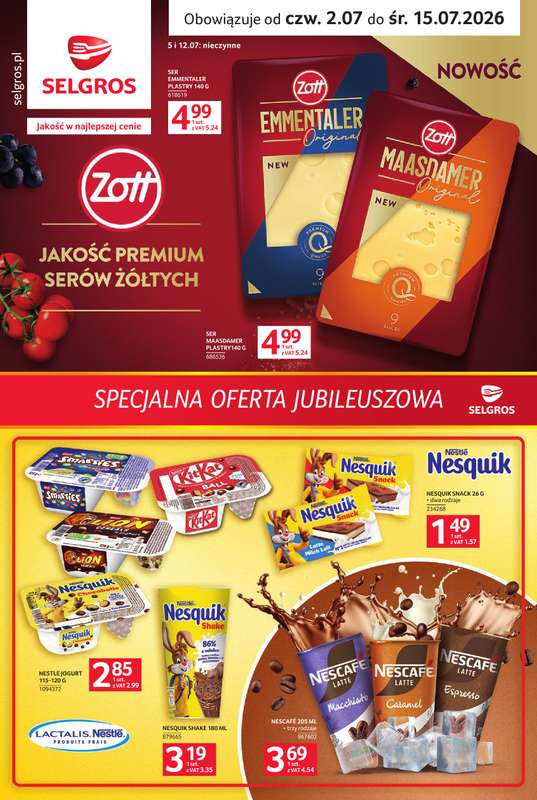 Selgros - gazetka promocyjna Specjalna oferta jubileuszowa od czwartku 02.07 do środy 15.07