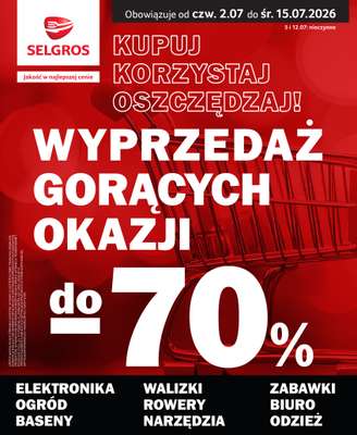 Selgros - gazetka promocyjna Katalog Wyprzedaż od czwartku 02.07 do środy 15.07