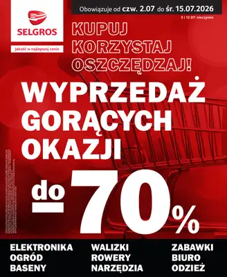 Selgros - gazetka promocyjna Katalog Wyprzedaż od czwartku 02.07 do środy 15.07
