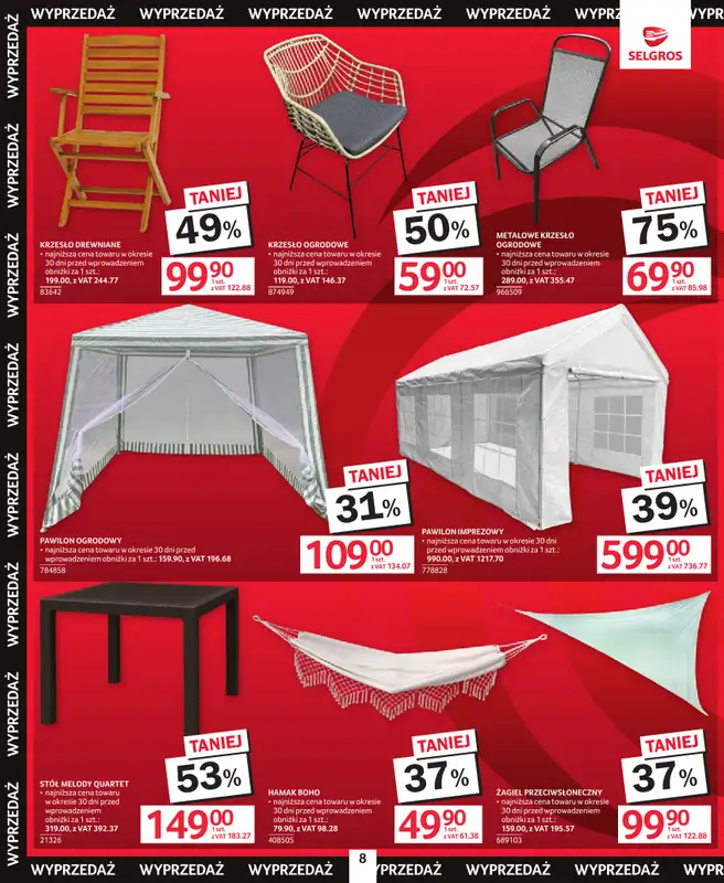 Selgros - gazetka promocyjna Katalog Wyprzedaż od czwartku 02.07 do środy 15.07 - strona 8