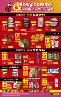 Biedronka - gazetka promocyjna Gorące oferty na koniec miesiąca, Z ladą tradycyjną od poniedziałku 29.06 do soboty 04.07