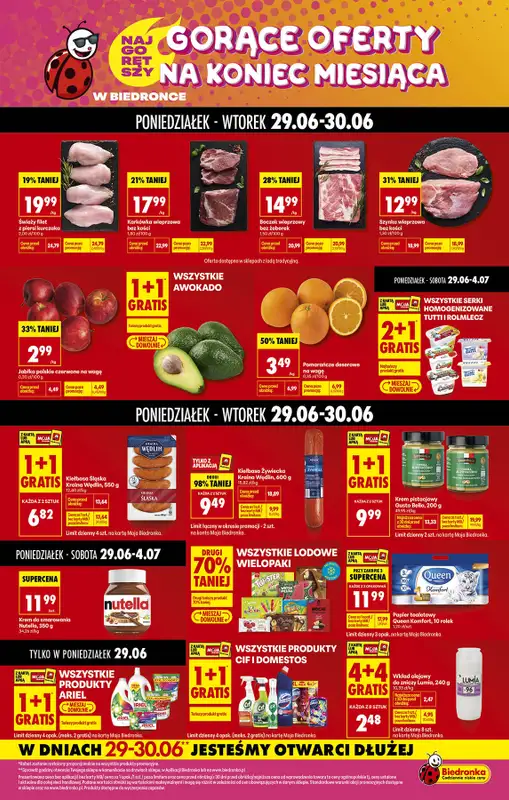 Biedronka - gazetka promocyjna Gorące oferty na koniec miesiąca, Z ladą tradycyjną  