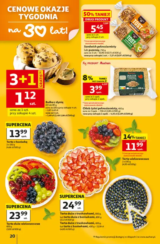 Auchan - gazetka promocyjna Gazetka 30 Lat Hipermarket Auchan od czwartku 02.07 do środy 08.07 - strona 20