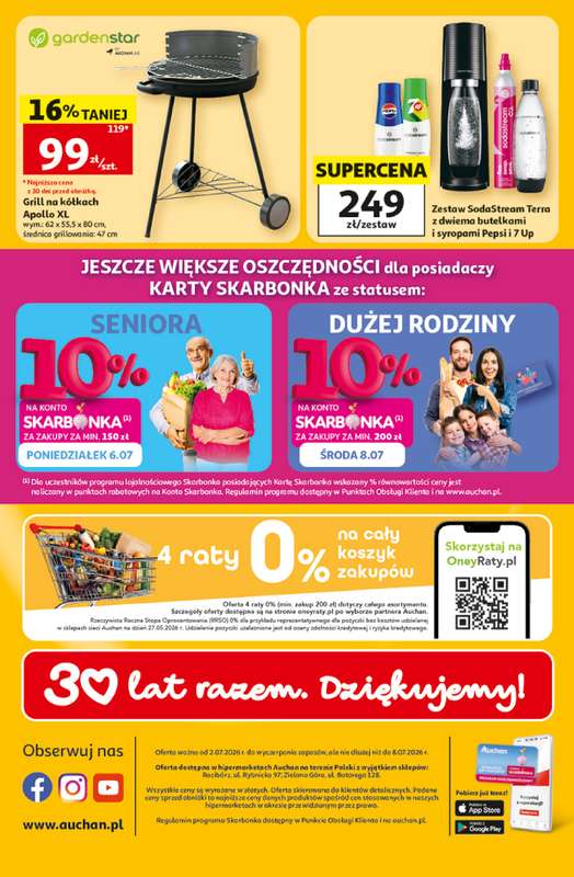 Auchan - gazetka promocyjna Gazetka 30 Lat Hipermarket Auchan od czwartku 02.07 do środy 08.07 - strona 41
