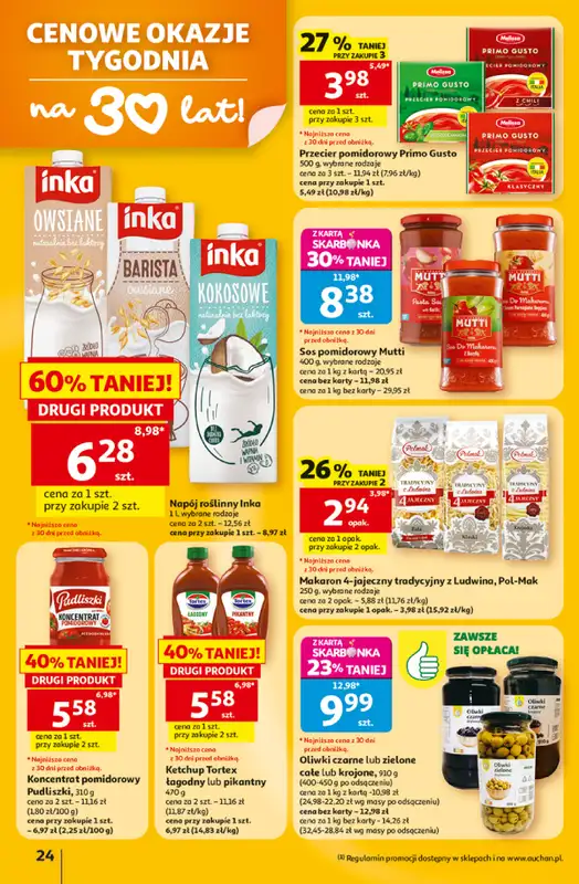 Auchan - gazetka promocyjna Gazetka 30 Lat Hipermarket Auchan od czwartku 02.07 do środy 08.07 - strona 24
