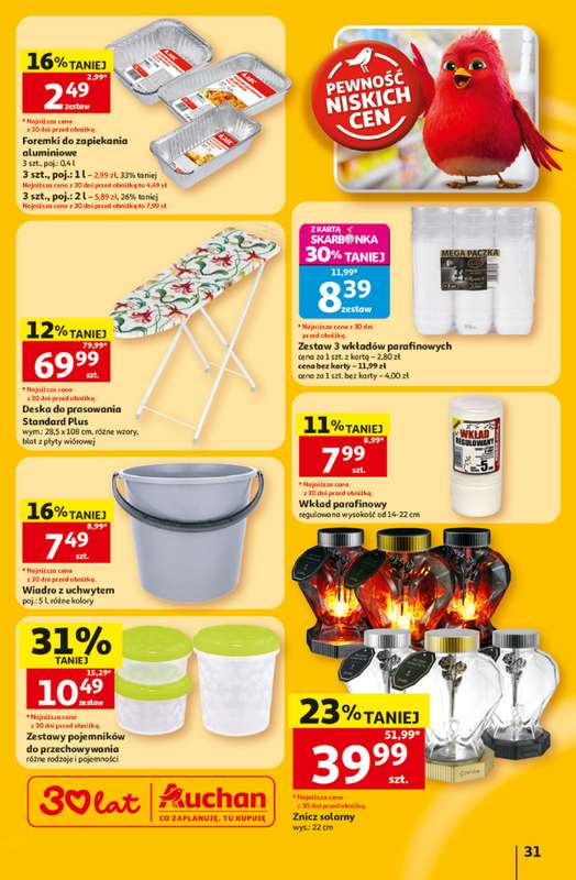 Auchan - gazetka promocyjna Gazetka 30 Lat Hipermarket Auchan od czwartku 02.07 do środy 08.07 - strona 31