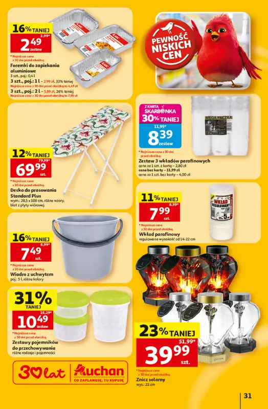 Auchan - gazetka promocyjna Gazetka 30 Lat Hipermarket Auchan od czwartku 02.07 do środy 08.07 - strona 31