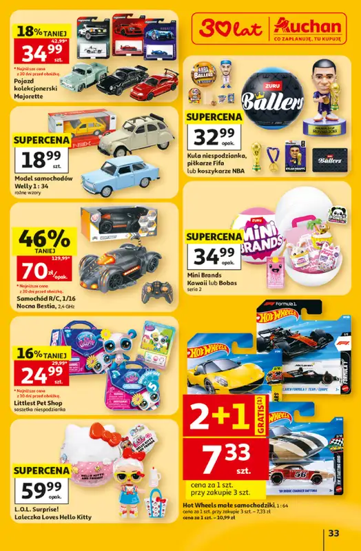 Auchan - gazetka promocyjna Gazetka 30 Lat Hipermarket Auchan od czwartku 02.07 do środy 08.07 - strona 33