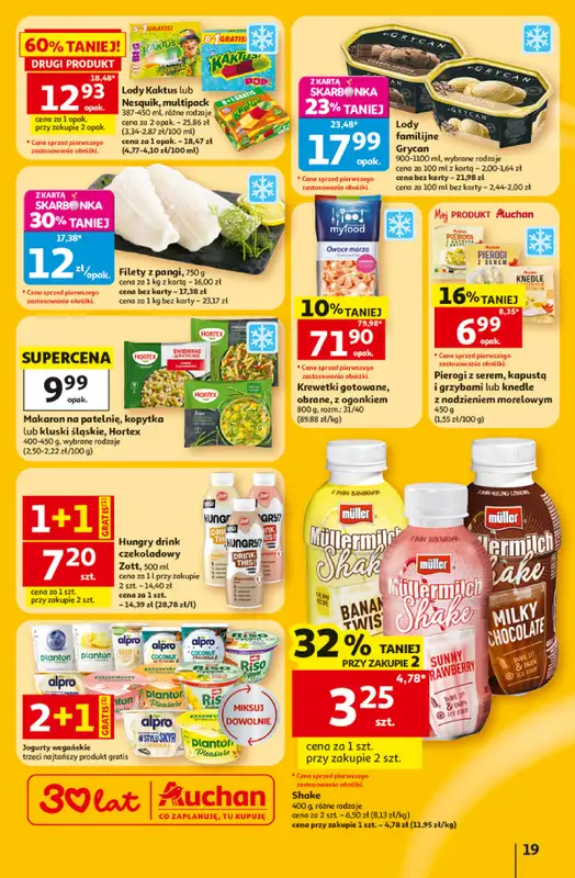Auchan - gazetka promocyjna Gazetka 30 Lat Hipermarket Auchan od czwartku 02.07 do środy 08.07 - strona 19