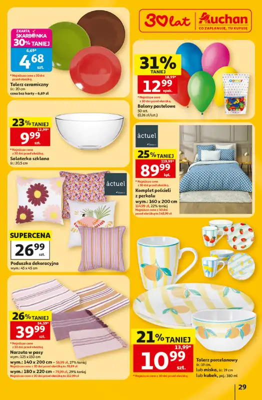 Auchan - gazetka promocyjna Gazetka 30 Lat Hipermarket Auchan od czwartku 02.07 do środy 08.07 - strona 29