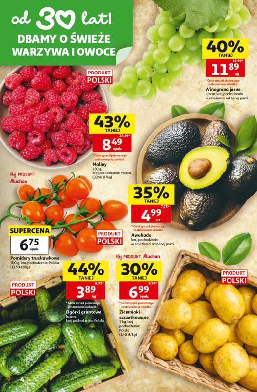 Auchan - gazetka promocyjna Gazetka 30 Lat Hipermarket Auchan od czwartku 02.07 do środy 08.07 - strona 4