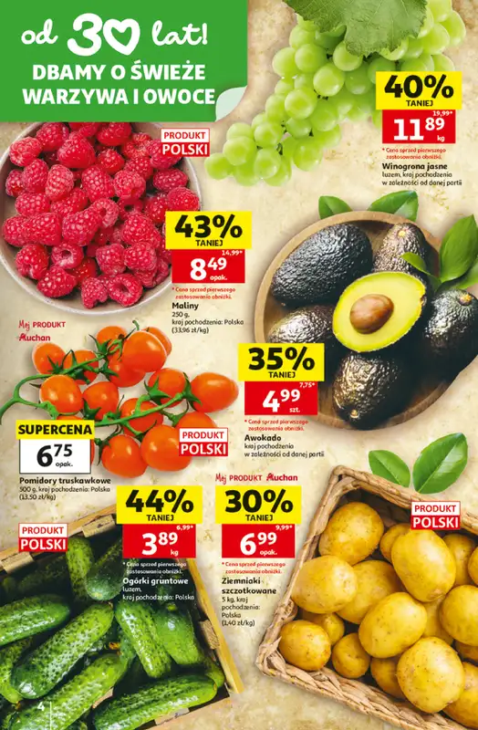 Auchan - gazetka promocyjna Gazetka 30 Lat Hipermarket Auchan od czwartku 02.07 do środy 08.07 - strona 4