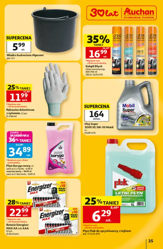 Auchan - gazetka promocyjna Gazetka 30 Lat Hipermarket Auchan od czwartku 02.07 do środy 08.07 - strona 35