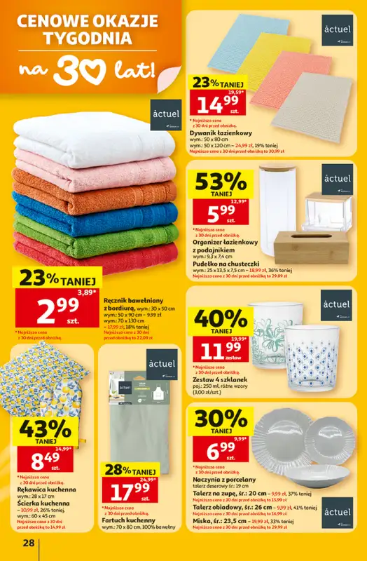 Auchan - gazetka promocyjna Gazetka 30 Lat Hipermarket Auchan od czwartku 02.07 do środy 08.07 - strona 28