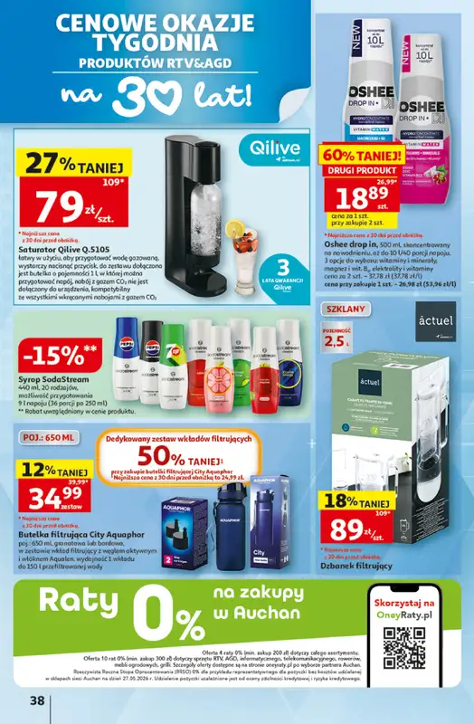 Auchan - gazetka promocyjna Gazetka 30 Lat Hipermarket Auchan od czwartku 02.07 do środy 08.07 - strona 38