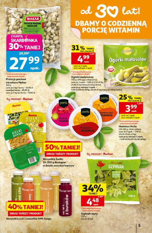 Auchan - gazetka promocyjna Gazetka 30 Lat Hipermarket Auchan od czwartku 02.07 do środy 08.07 - strona 5