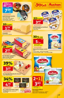Auchan - gazetka promocyjna Gazetka 30 Lat Hipermarket Auchan od czwartku 02.07 do środy 08.07 - strona 17