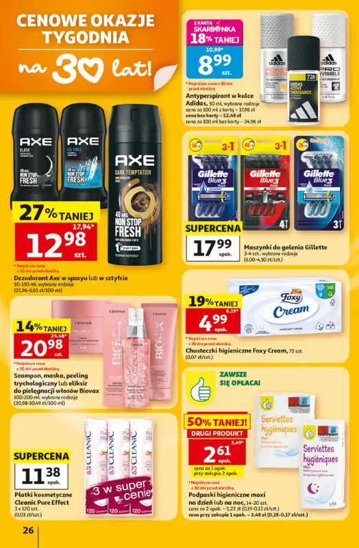 Auchan - gazetka promocyjna Gazetka 30 Lat Hipermarket Auchan od czwartku 02.07 do środy 08.07 - strona 26