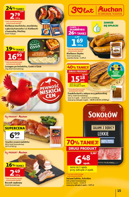 Auchan - gazetka promocyjna Gazetka 30 Lat Hipermarket Auchan od czwartku 02.07 do środy 08.07 - strona 15