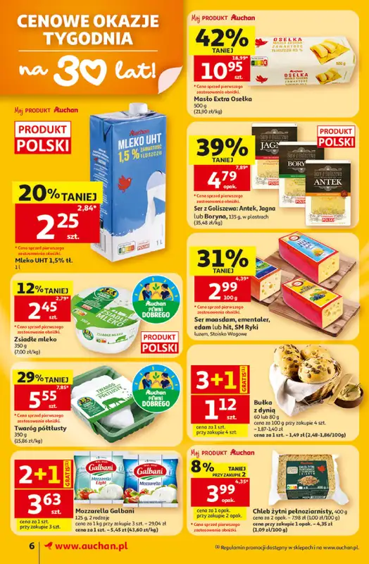 Auchan - gazetka promocyjna Gazetka 30 Lat Supermarket Auchan od czwartku 02.07 do środy 08.07 - strona 6