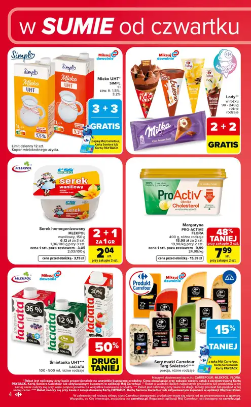 Carrefour - gazetka promocyjna W sumie od czwartku weekend okazji od czwartku 02.07 do soboty 04.07 - strona 4