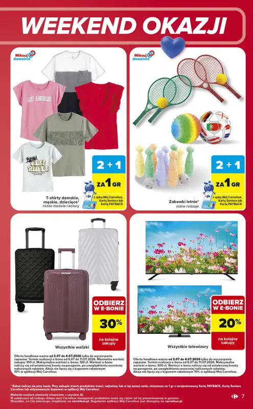 Carrefour Market - gazetka promocyjna W sumie od czwartku weekend okazji od czwartku 02.07 do soboty 04.07 - strona 7