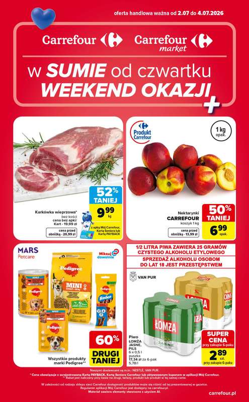 Carrefour Market - gazetka promocyjna W sumie od czwartku weekend okazji od czwartku 02.07 do soboty 04.07