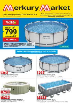 Merkury Market - gazetka promocyjna Gazetka Baseny i akcesoria basenowe od środy 01.07 do środy 15.07