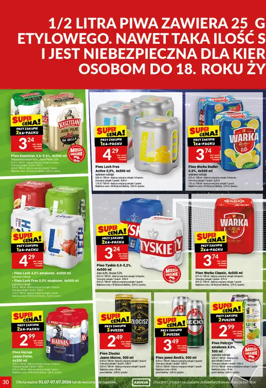 Twój Market - gazetka promocyjna Gazetka od środy 01.07 do wtorku 07.07 - strona 30