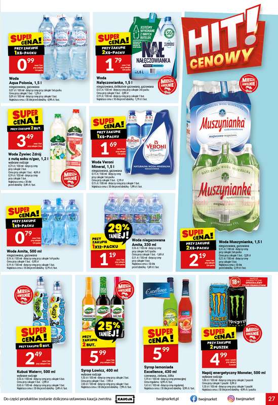 Twój Market - gazetka promocyjna Gazetka od środy 01.07 do wtorku 07.07 - strona 27