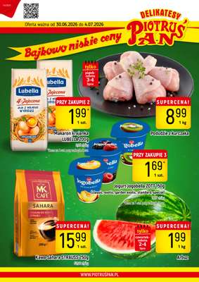 Delikatesy Piotruś Pan - gazetka promocyjna Gazetka od wtorku 30.06 do soboty 04.07